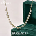 שרשרת לנשים בסגנון צ'וקר בועות 3 מ''מ יהלום מוסונייט בציפוי זהב 14K\לבן